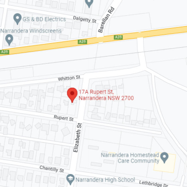 DA Proposal Map - 17A Rupert Street Narrandera